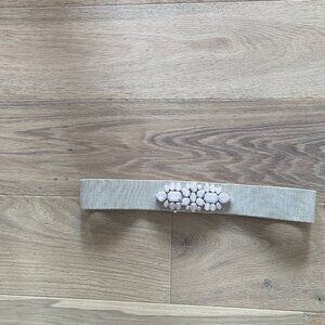 The Limited Tan Beaded Belt Size Large